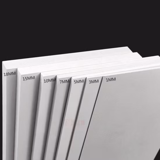 Factory Price Plastic Board 18mm 0.5-0.65D White PVC Foam Sheet for Furniture Cabinet Construction